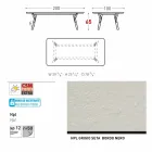 Varaschin Link havebord med teak træ ben, H 65 cm Viadurini