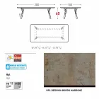 Varaschin Link havebord med teak træ ben, H 65 cm Viadurini