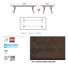 Varaschin Link havebord med teak træ ben, H 65 cm Viadurini