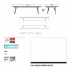 Varaschin Link havebord med teak træ ben, H 65 cm Viadurini