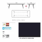 Varaschin Link havebord med teak træ ben, H 65 cm Viadurini