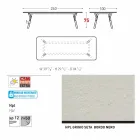 Varaschin Link havebord med teak træ ben, H 75 cm Viadurini