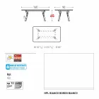 Varaschin Link havebord med teak træ ben, H 75 cm Viadurini