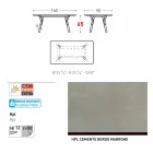 Varaschin Link havebord med teak træ ben, H 75 cm Viadurini