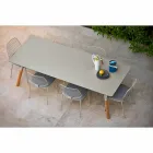 Varaschin Link havebord med teak træ ben, H 75 cm Viadurini