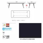 Varaschin Link havebord med teak træ ben, H 75 cm Viadurini