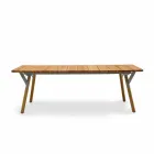 Varaschin Link teak træ haven spisebord H 75 cm Viadurini