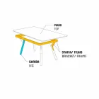 Varaschin Link teak træ haven spisebord H 75 cm Viadurini