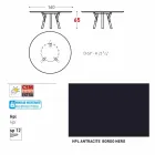 Varaschin link Runde udendørs bord med ben af ​​teaktræ, H 65cm Viadurini