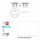 Varaschin link Runde udendørs bord med ben af ​​teaktræ, H 65cm Viadurini