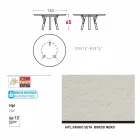 Varaschin link Runde udendørs bord med ben af ​​teaktræ, H 65cm Viadurini