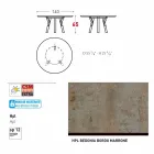 Varaschin link Runde udendørs bord med ben af ​​teaktræ, H 65cm Viadurini