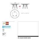 Varaschin link Runde udendørs bord med ben af ​​teaktræ, H 65cm Viadurini