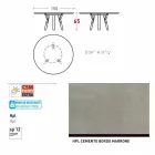 Varaschin Links Rundt bord til indendørs / udendørs moderne design, H 65 cm Viadurini