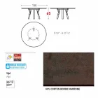 Varaschin Links Rundt bord til indendørs / udendørs moderne design, H 65 cm Viadurini