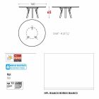 Varaschin Links Rundt bord til indendørs / udendørs moderne design, H 65 cm Viadurini