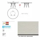 Varaschin Links Rundt bord til indendørs / udendørs moderne design, H 65 cm Viadurini