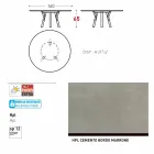 Varaschin Links Rundt bord til indendørs / udendørs moderne design, H 65 cm Viadurini