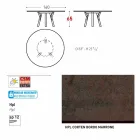 Varaschin Links Rundt bord til indendørs / udendørs moderne design, H 65 cm Viadurini