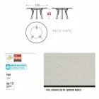 Varaschin Links Rundt bord til indendørs / udendørs moderne design, H 65 cm Viadurini