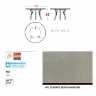 Varaschin Links Rundt bord til indendørs / udendørs moderne design, H 65 cm Viadurini