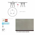 Varaschin links rundt havebord med ben af ​​teaktræ, H 75cm Viadurini