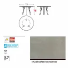 Varaschin links rundt havebord med ben af ​​teaktræ, H 75cm Viadurini