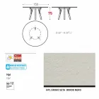 Varaschin links rundt havebord med ben af ​​teaktræ, H 75cm Viadurini