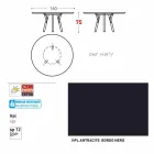 Varaschin Links Rundt bord moderne design haven, H 75 cm Viadurini