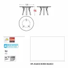 Varaschin Links Rundt bord moderne design haven, H 75 cm Viadurini