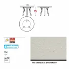 Varaschin Links Rundt bord moderne design haven, H 75 cm Viadurini