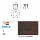 Varaschin Links Rundt bord moderne design haven, H 75 cm Viadurini