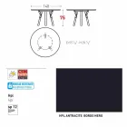 Varaschin Links Rundt bord moderne design haven, H 75 cm Viadurini