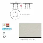 Varaschin Links Rundt bord moderne design haven, H 75 cm Viadurini