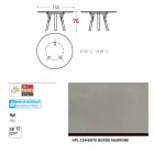 Varaschin Links Rundt bord moderne design haven, H 75 cm Viadurini