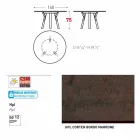 Varaschin Links Rundt bord moderne design haven, H 75 cm Viadurini