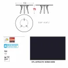 Varaschin Links Rundt bord moderne design haven, H 75 cm Viadurini