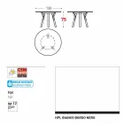 Varaschin Links Rundt bord moderne design haven, H 75 cm Viadurini