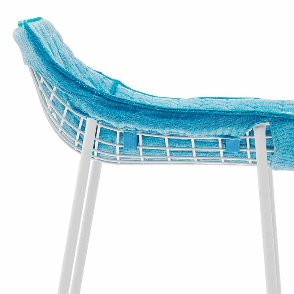 Varaschin Summer Udendørs afføring i stål og stof Viadurini