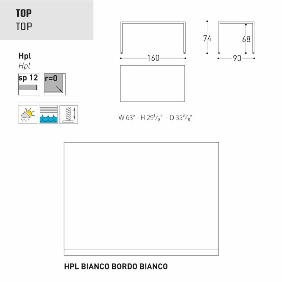 Varaschin Victor bord til indendørs og haven spisning, moderne design Viadurini
