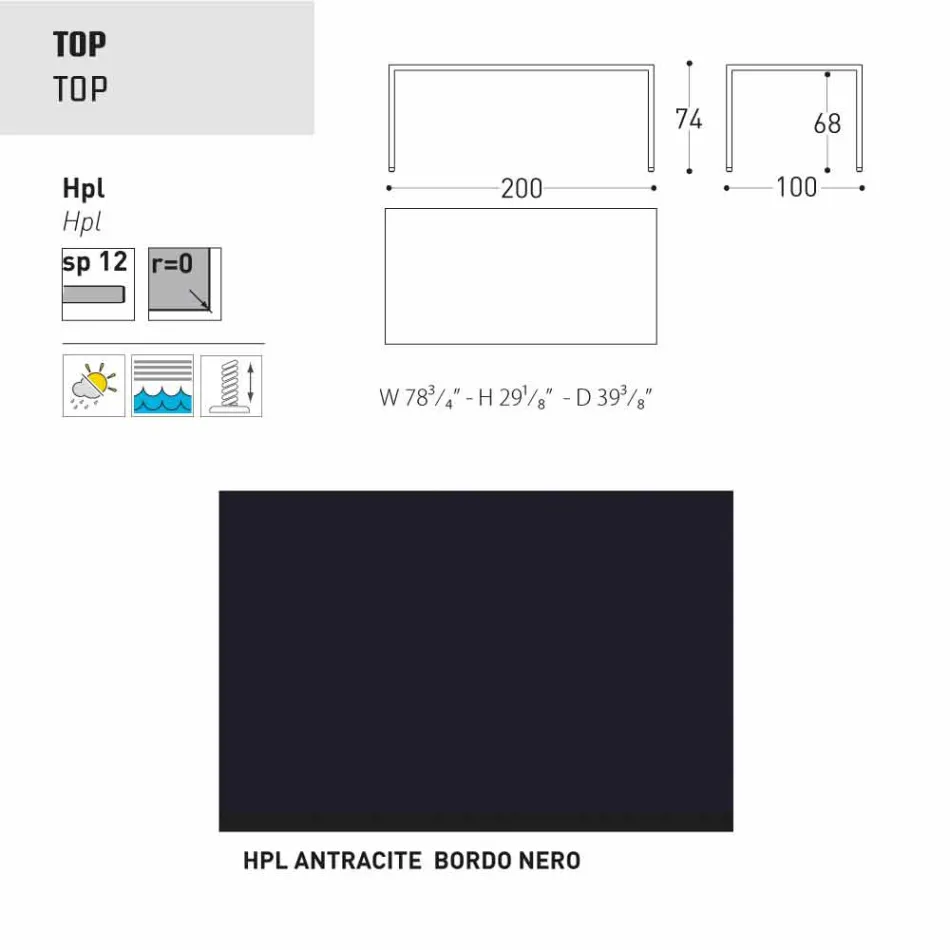 Varaschin Victor bord til indendørs og haven spisning, moderne design Viadurini