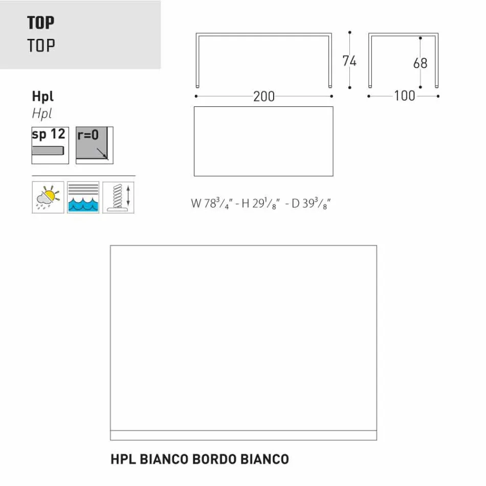 Varaschin Victor bord til indendørs og haven spisning, moderne design Viadurini