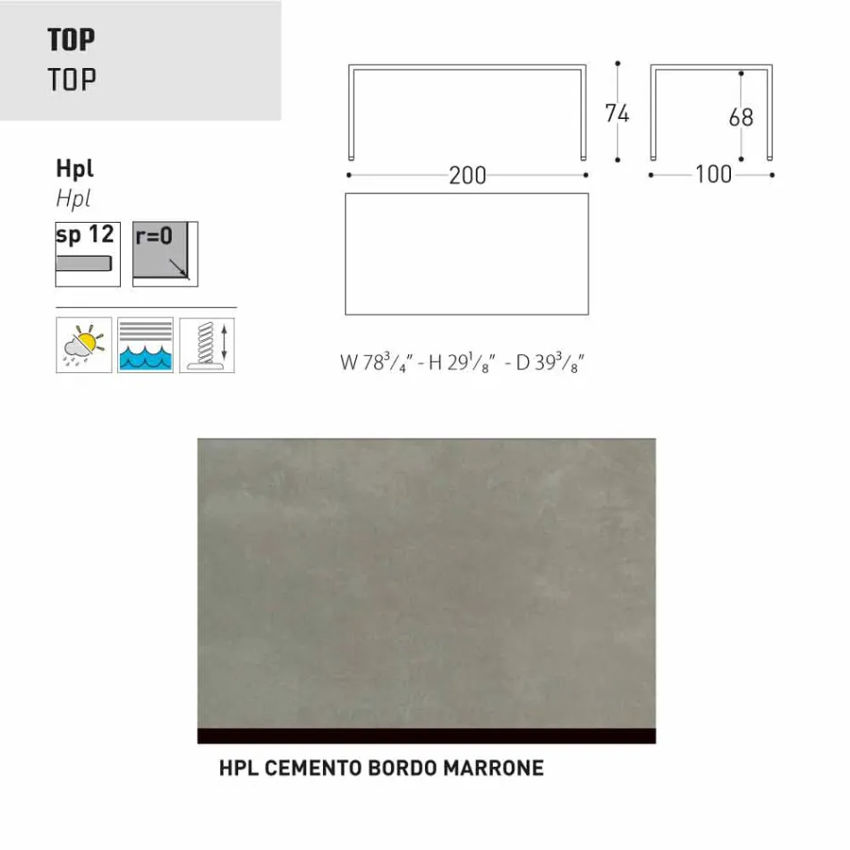Varaschin Victor bord til indendørs og haven spisning, moderne design Viadurini