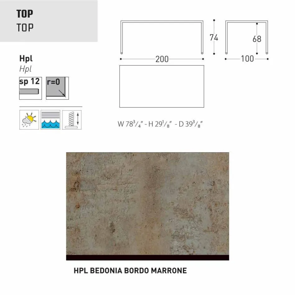 Varaschin Victor bord til indendørs og haven spisning, moderne design Viadurini