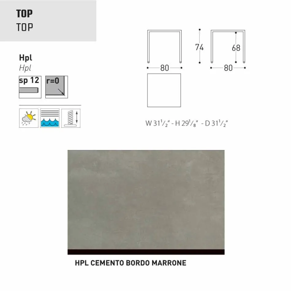 Varaschin Victor bord til indendørs og haven spisning, moderne design Viadurini