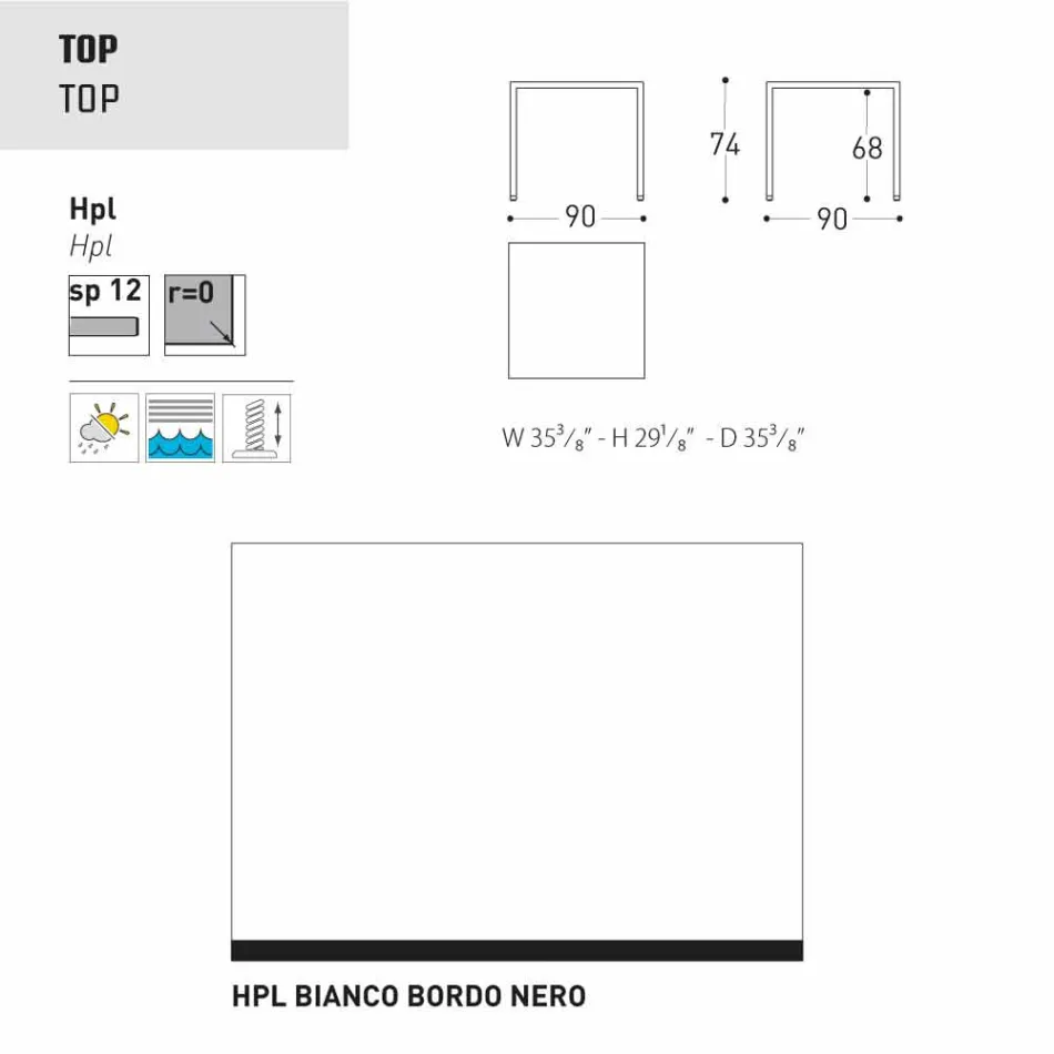 Varaschin Victor bord til indendørs og haven spisning, moderne design Viadurini