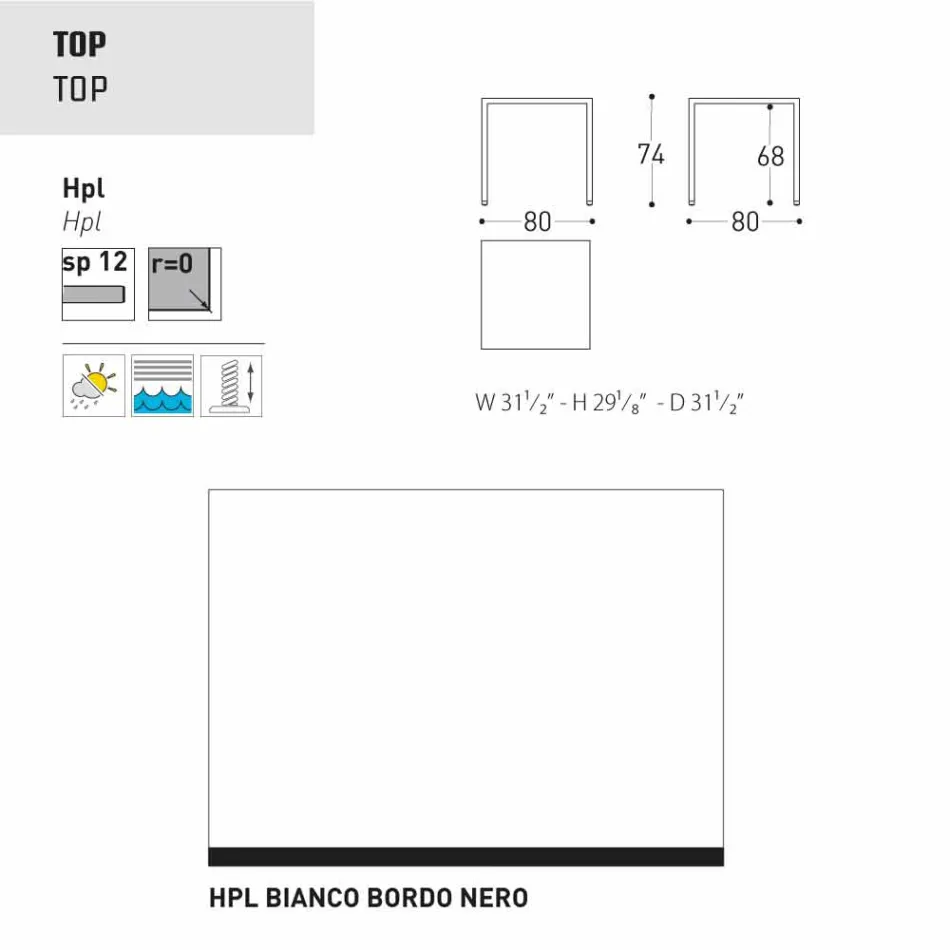 Varaschin Victor bord til indendørs og haven spisning, moderne design Viadurini