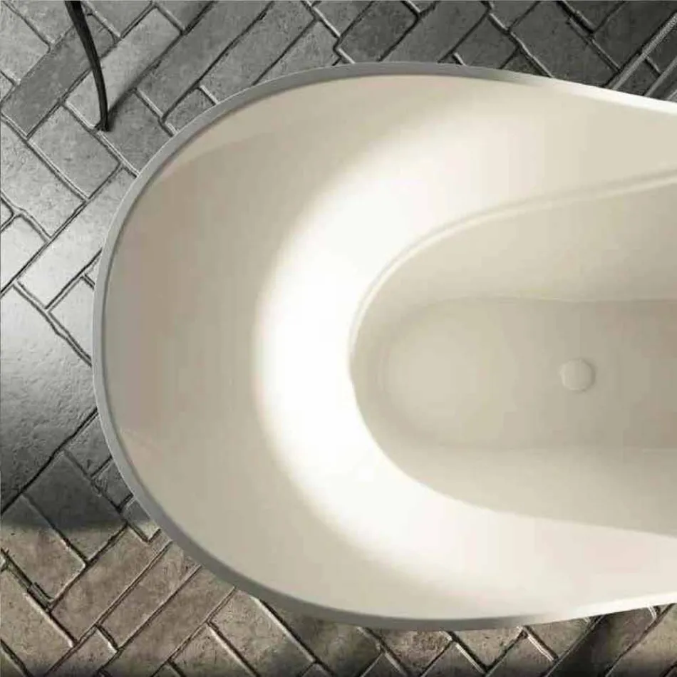 Moderne fritstående design badekar lavet i Italien Ragusa Viadurini