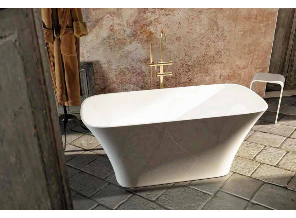 Moderne design fritstående badekar lavet i Italien Gallipoli Viadurini