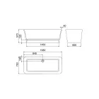 Hvidt fritstående badekar i solid overflade lavet i Italien - Cleopatra Viadurini